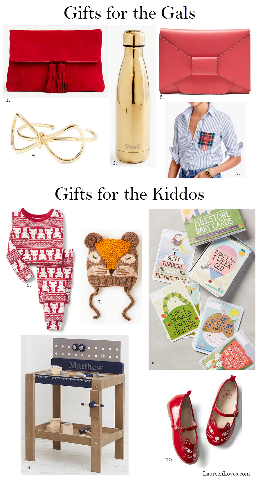 Gift Guide for Her + the Kiddos, Laureenloves.com