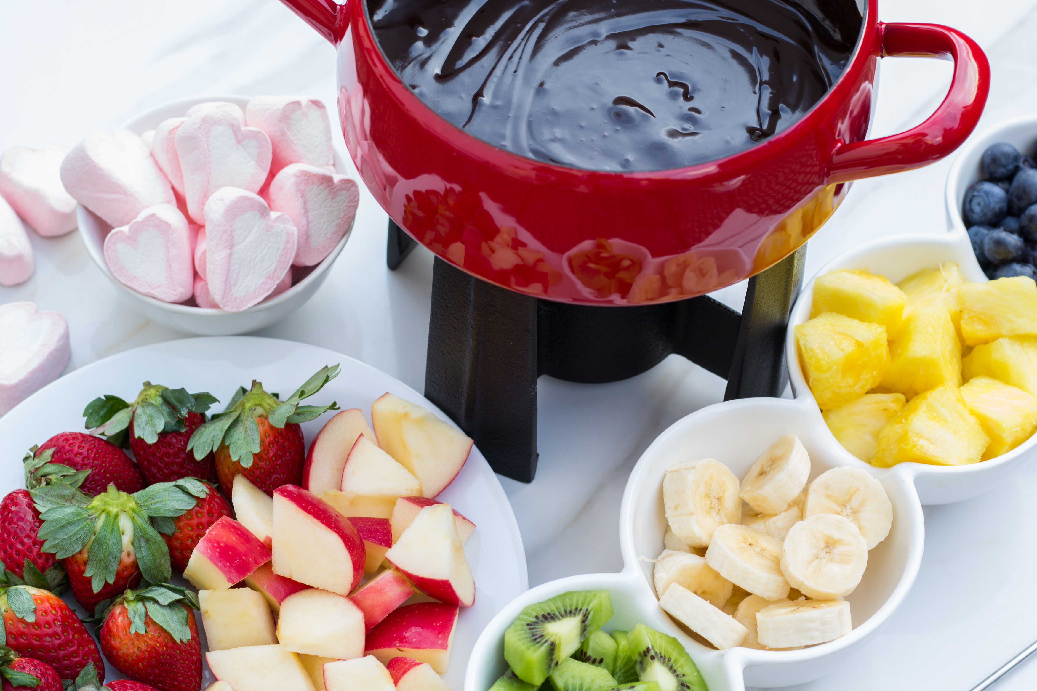 fondue valentines day dessert