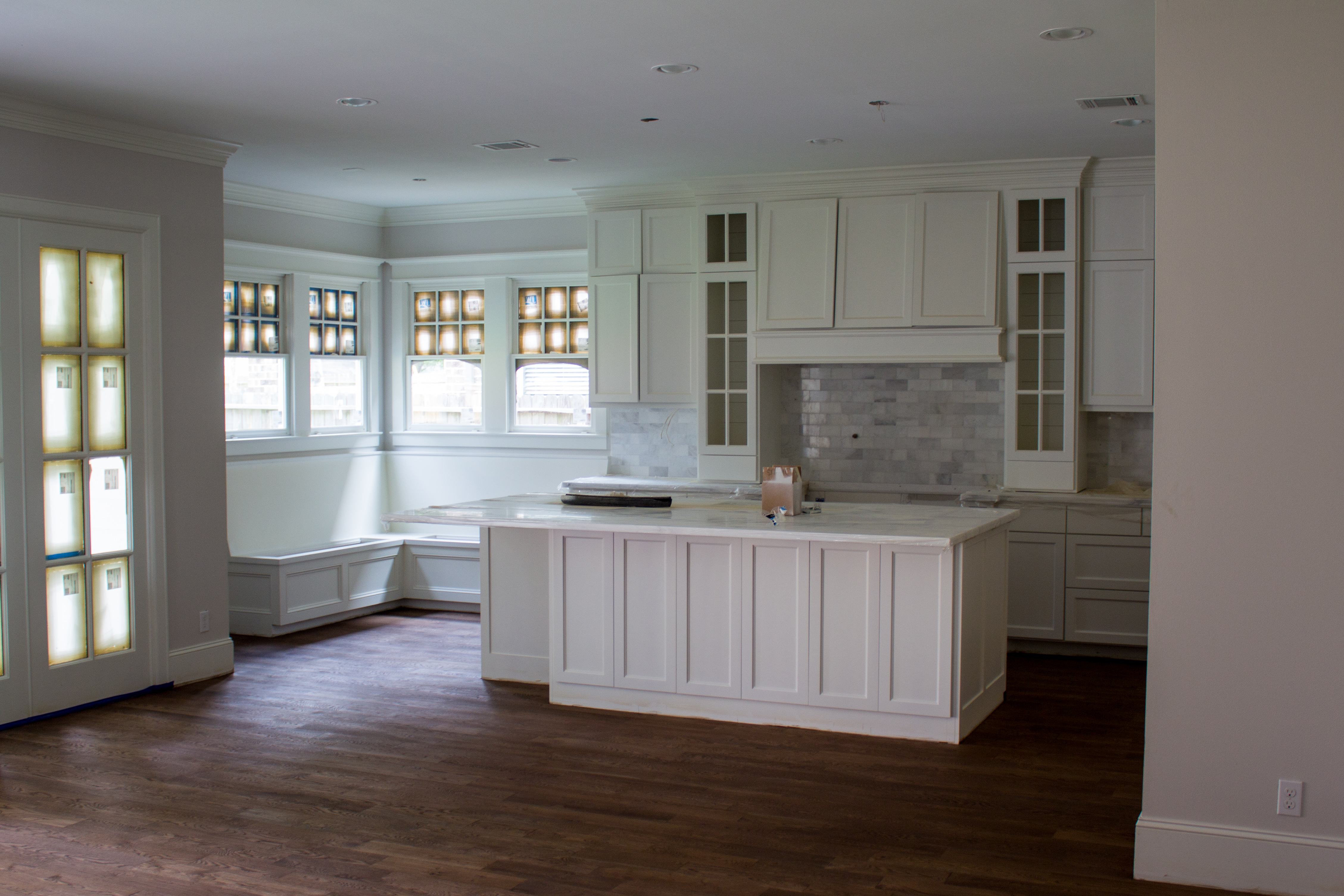 wood floors, white oak, custom home