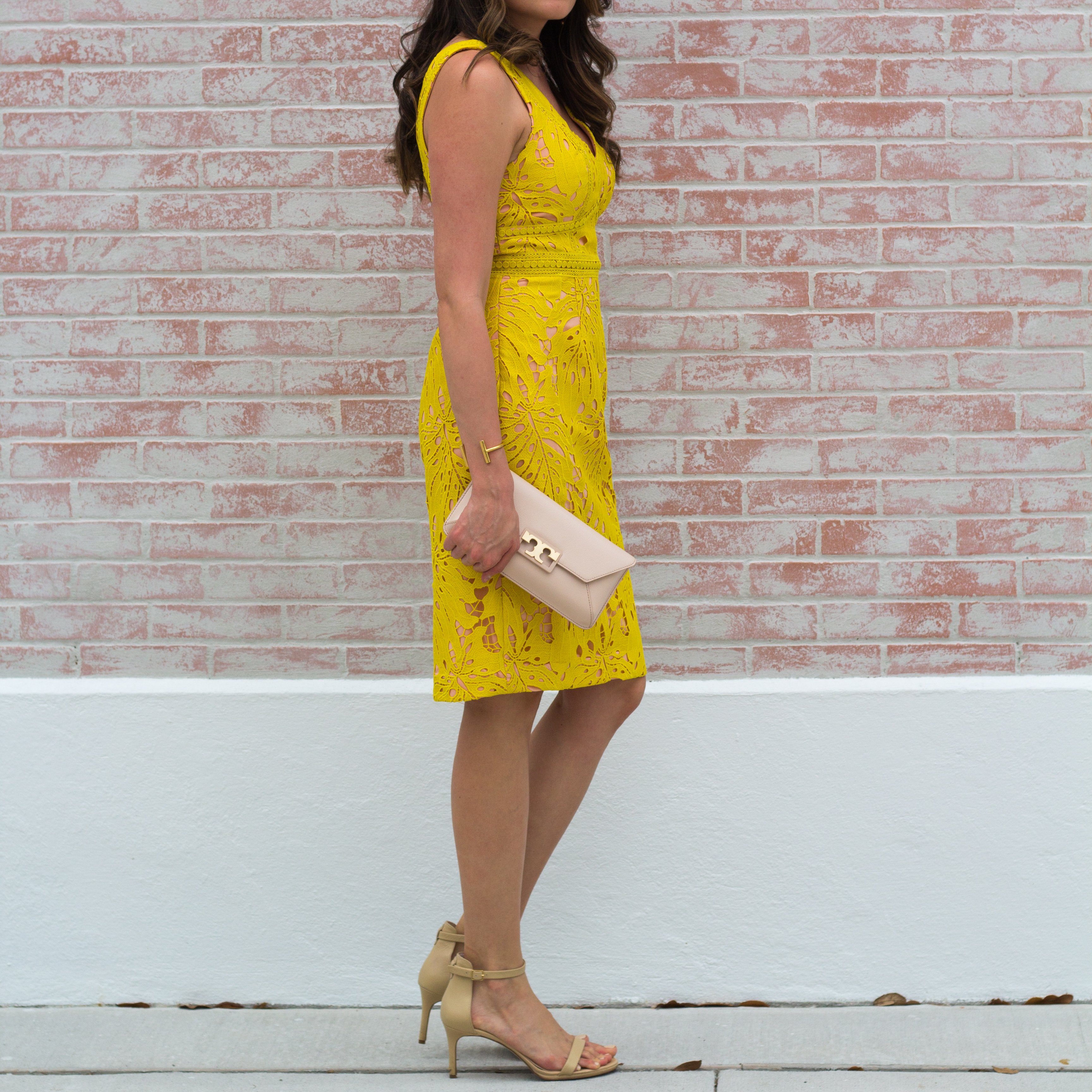 yellow dress baby bridal shower wedding