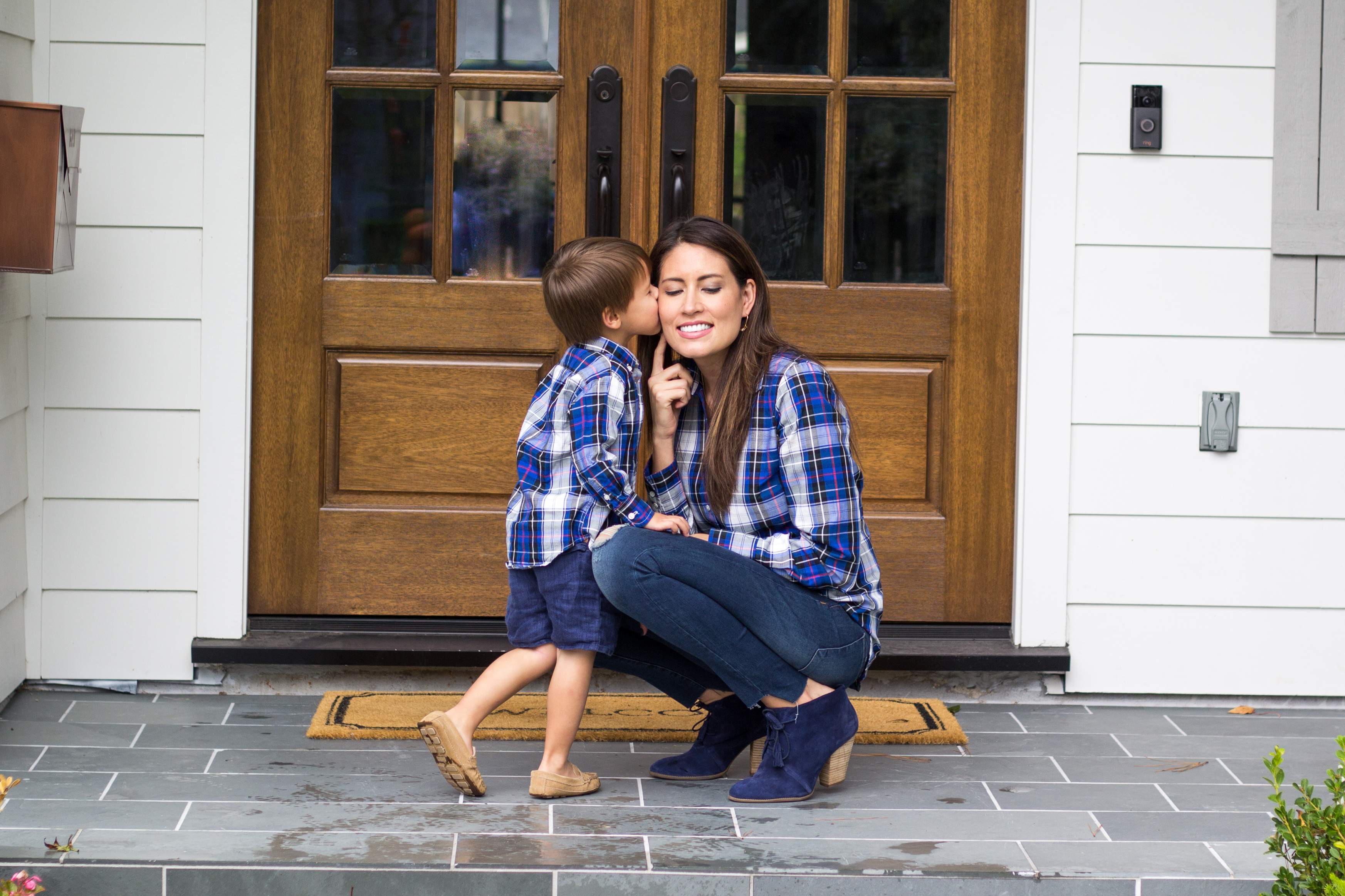 mom and me, toddler fashion, mom and toddler fashion, jcrew plaid shirt