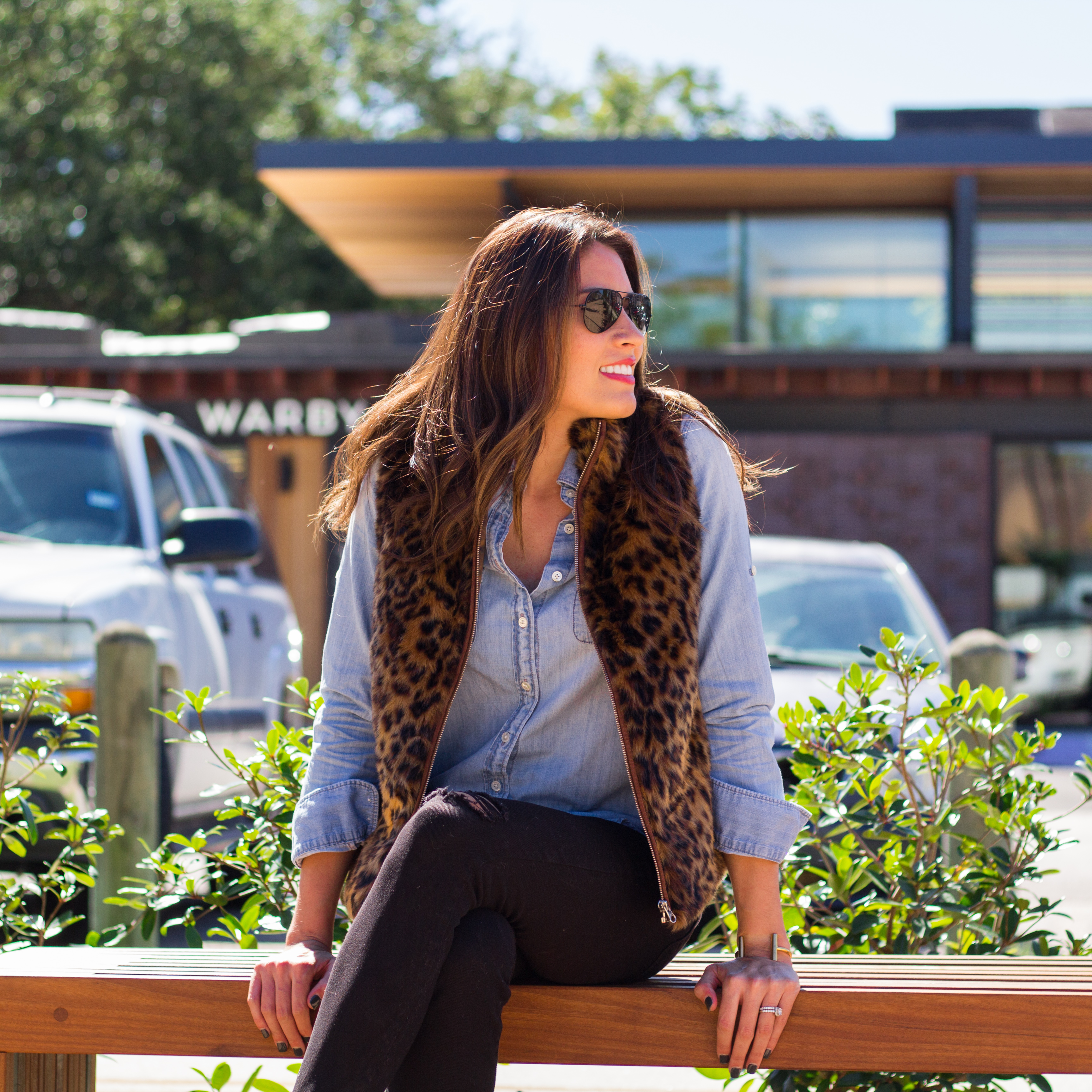 faux fur vest, jcrew leopard