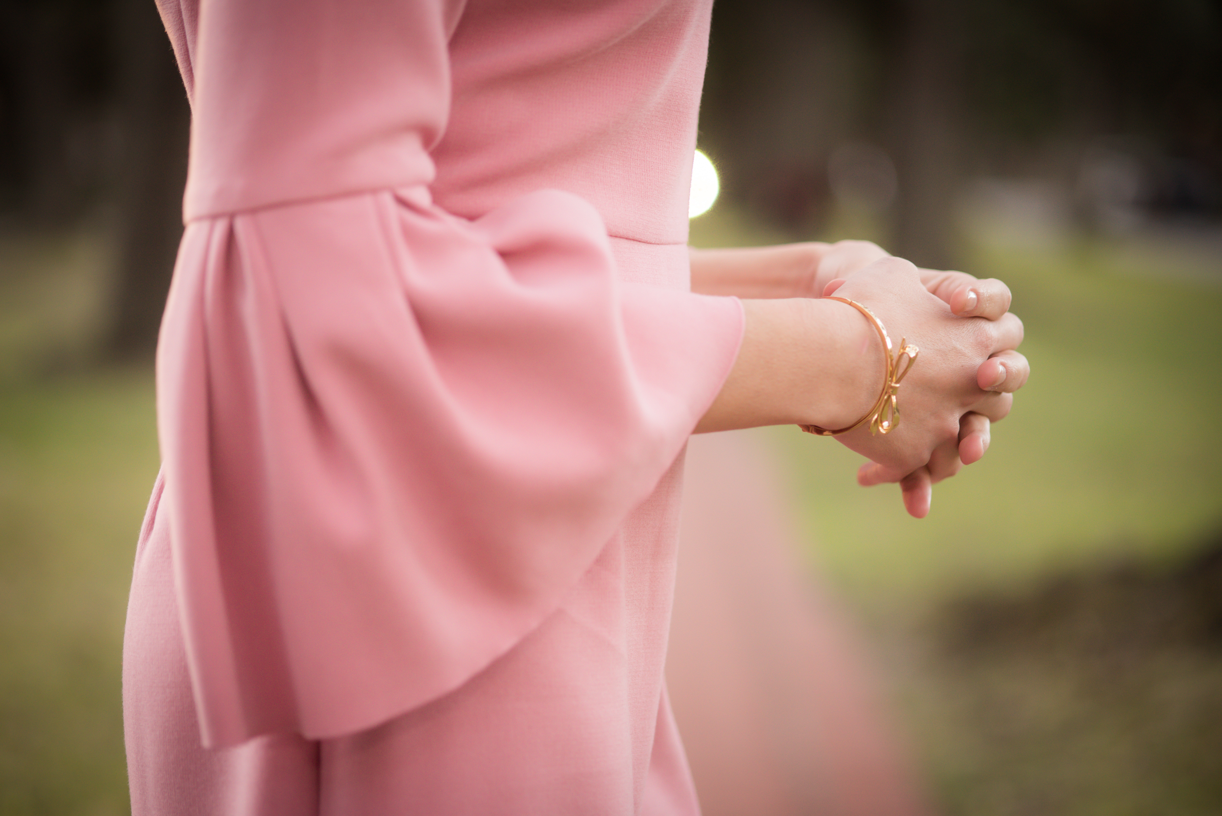 pink bell sleeve dress, spring dress