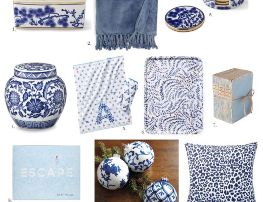 holiday gift ideas, gift guide, blue and white decor, home decor blue and white, chinoiserie gifts, ginger jar gifts