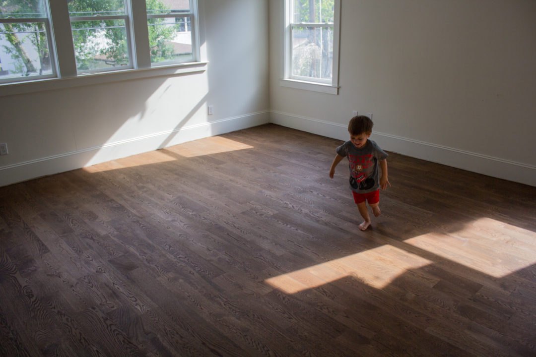 white oak, solid wood floors, custom home
